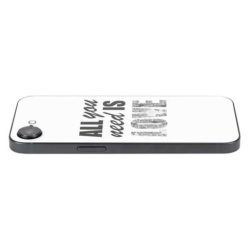 All You Need Is Love BW iPhone 16e Skin